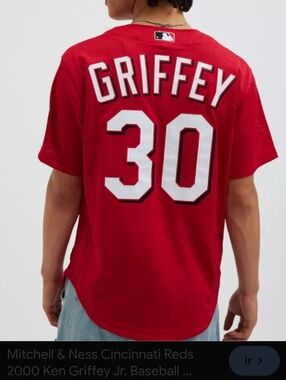Mitchell & Ness Men’s Red 'Griffey 30' Baseball Jersey